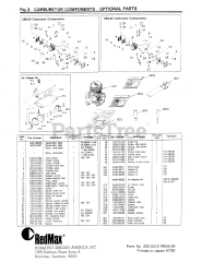 RedMax EB 430 - RedMax Backpack Blower (Original) 006 - CARBURETOR/OPTIONAL PARTS