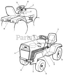 Simplicity 1691167 - Simplicity SunStar 48" Garden Tractor, 20hp Decal Group - Mfg. Nos. 1691017 thru 1691710