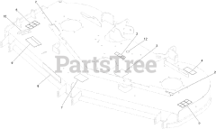 Toro 74998 (6000) - Toro 72" Z Master Zero-Turn Mower, Side-Discharge Deck (SN: 316000001 - 316999999) (2016) DECK DECAL ASSEMBLY NO. 112-4195