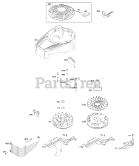 Briggs & Stratton 12Q902-0116-B1 - Briggs & Stratton Vertical Engine Blower Housing, Cover/Guards, Flywheel, Rewind Starter