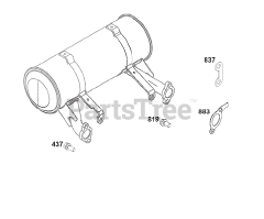 Briggs & Stratton 386447-0450-B5 - Briggs & Stratton Horizontal Engine Exhaust Group