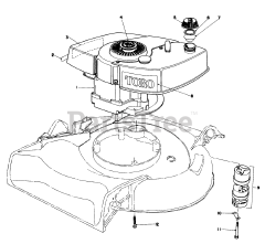 Toro 16297 - Toro Walk-Behind Mower (SN: 000000001 - 000999999) (1980) Engine Assembly Model 16077 And 16165