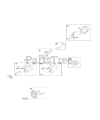 Briggs & Stratton 309447-0100-E1 - Briggs & Stratton Horizontal Engine Camshaft, Crankshaft, Piston, Rings, Connecting Rod