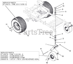 Gravely 991121 (Pro-Turn 160) - Gravely Pro-Turn 60" Zero-Turn Mower (SN: 050000 & Above) Tire Assembly