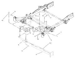 Toro 74225 (Z 253) - Toro 62" Z Master Zero-Turn Mower, Side-Discharge Deck (SN: 230006001 - 230999999) (2003) Stand Assembly