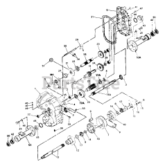 White Outdoor GT-1855 (142-996-190) - White Outdoor 50" Garden Tractor (1992) Transaxle Case &amp; Cover Ass'y
