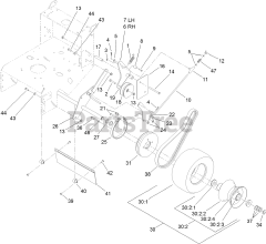 Toro 30674 - Toro 36" Walk-Behind Mower, Fixed Deck, T-Bar, Gear Drive (SN: 312000001 - 312999999) (2012)