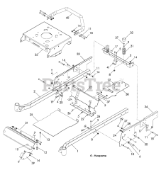Husqvarna RZ 3019 (966042901) - Husqvarna 30" Zero-Turn Mower (2009-04) Chassis Frame