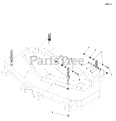 Ferris IS 2000Z (5901191) - Ferris IS2000Z Series 52" Zero-Turn Mower, 20hp Yanmar, Side-Discharge 48" &amp; 52" Mower Deck - Hanger Chains