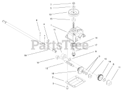 Toro 20020 (R-21 S1) - Toro 21" Recycler Walk-Behind Mower (SN: 210000001 - 210999999) (2001) Gear Case Assembly