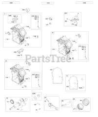Briggs & Stratton 543477-0100-E1 - Briggs & Stratton Horizontal Engine Cylinders, Piston/Rings/Rod, Crankshaft