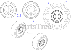 Craftsman Z 5400 (CMXGNAM211702) (17ARFACT093) - Craftsman 46" Zero-Turn Mower (2022) Wheel - Rear