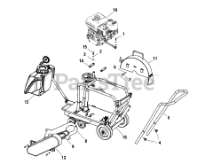 Briggs & Stratton EX 14-S (866055) - Briggs & Stratton Concrete Floor Walk-Behind Saw