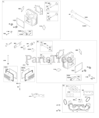 Briggs & Stratton 44S677-0022-B1 - Briggs & Stratton Vertical Engine Cylinder Head, Rocker Arm Cover, Intake Manifold