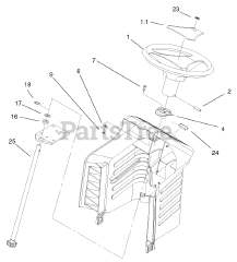 Toro 71226 (16-38 XLE) - Toro Lawn Tractor (SN: 210000001 - 210999999) (2001) Fixed Steering Assembly