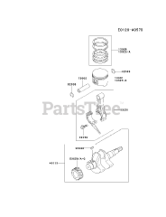 Kawasaki FE120G-DS00 - Kawasaki Engine PISTON/CRANKSHAFT