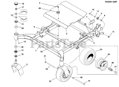 Simplicity 5901336 - Simplicity 72" Mower Deck 72" Mower Deck - Front Frame (5302041AMF)