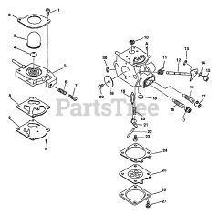 Echo SRM-2400 - Echo String Trimmer (Type 1) Carburetor  S/N: 161629_Up
