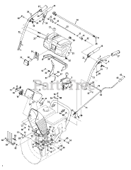 Troy-Bilt 4510 (31AH97P7766) - Troy-Bilt Polar Blast 45" Snow Thrower (2012) Handle Panel &amp; Discharge Chute