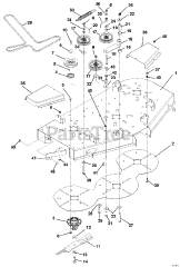Ariens 915165 - Ariens Zoom XL 48" Zero-Turn Mower, 24hp Kawasaki (SN: 000101 - 009999) Mower Deck, Belts, Idlers and Blades