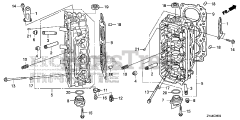 Honda BF175 AK1 XA (BAJJ) - Honda Marine Engine, Made in Japan (SN: BAJJ-1300001 - BAJJ-9999999) CYLINDER HEAD