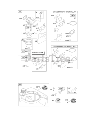 Briggs & Stratton 12C602-0113-E1 - Briggs & Stratton Vertical Engine Carburetor, Fuel Supply