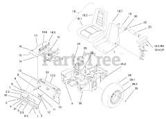 Toro 74198 (Z 153) - Toro 52" Z Master Zero-Turn Mower, Side-Discharge Deck (SN: 220000327 - 220999999) (2002) Main Frame Assembly