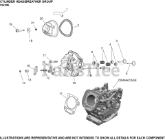 Kohler CH395-3192 - Kohler Command PRO Engine, Made for BCS America, 9.5hp, 7.1kW Cylinder Head