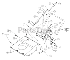 White Outdoor SB-30 (31A-142-190) - White Outdoor Snow Boss Snow Thrower (1999) Shroud And Chute Crank Assembly