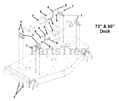 Gravely 992075 (PM 260Z) - Gravely Pro-Master 60" Zero-Turn Mower, 27hp Daihatsu (SN: 001501 & Above) Mounting Brackets