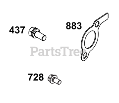 Briggs & Stratton 385447-0025-B5 - Briggs & Stratton Horizontal Engine Exhaust Group