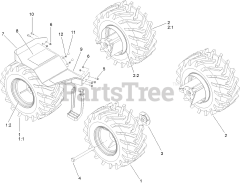 Toro 25540 E - Toro 26in Dual Wheel Kit for Maxi Sneaker 370 Vibratory Plow 26 Inch Dual Wheel Kit Assembly