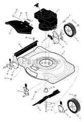Murray 220010x92A - Murray 22" Walk-Behind Mower (2003) Mower Housing Assembly