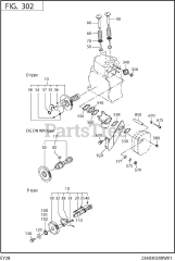 Subaru Robin EY280BS7270 (EY28) - Subaru Robin Engine 302 Intake &amp; Exhaust