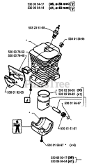 Husqvarna 41 - Husqvarna Chainsaw (1994-05) Piston/Cylinder