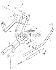 Homelite 990986 - Homelite Tiller Attachment Hitch and Lift Group (3845I03)