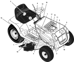 Murray 425622x78B - Murray 42" Lawn Tractor (2006) Decals
