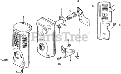 Honda ES3500 K1 A (ES3500) - Honda Generator, Made in Japan (SN: ES3500-1100014 - ES3500-1129443) MUFFLER