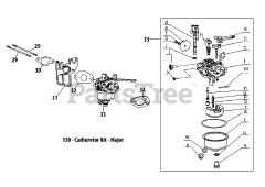 MTD 170-AU - MTD Engine 170-AU Carburetor