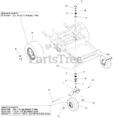 Gravely 992231 (Pro-Turn 452) - Gravely Pro-Turn 52" Zero-Turn Mower, Kohler EFI (SN: 040000 - 040999)