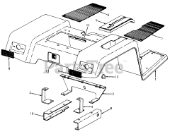 Cub Cadet 805 (136-192-100) - Cub Cadet Lawn Tractor Fenders &amp; Foot Rests