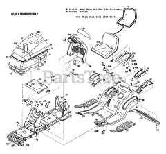 Troy-Bilt 13040 - Troy-Bilt Garden Tractor, Hydro Drive (SN: 130400100101 & Above)