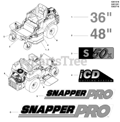 Snapper Pro S 50X (5900709) - Snapper Pro S50X Series 48" Zero-Turn Mower, 26hp Briggs & Stratton