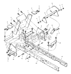 Murray 46103x50B - Murray 46" Garden Tractor (2000) Rear Frame Assembly