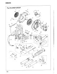 RedMax EB 6200 - RedMax Backpack Blower (1996-11) 014 - BLOWER GROUP
