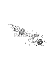 MTD 178-L0 - MTD Engine 178-L0 Flywheel &amp; Blower Housing
