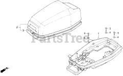 Honda BF5 AH LA (BADL) - Honda Outboard Engine, Made in Japan (SN: BADL-1000001 - BADL-1099999) ENGINE COVER