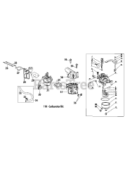 MTD 370-JUA - MTD Engine 370-JUA Carburetor