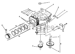 Toro 72062 (264-6) - Toro Yard Tractor (SN: 049000001 - 049999999) (1994) Crankcase
