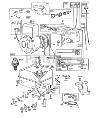 Briggs & Stratton 130202-1875-01 - Briggs & Stratton Horizontal Engine FuelTankAssy,Guards,Controls